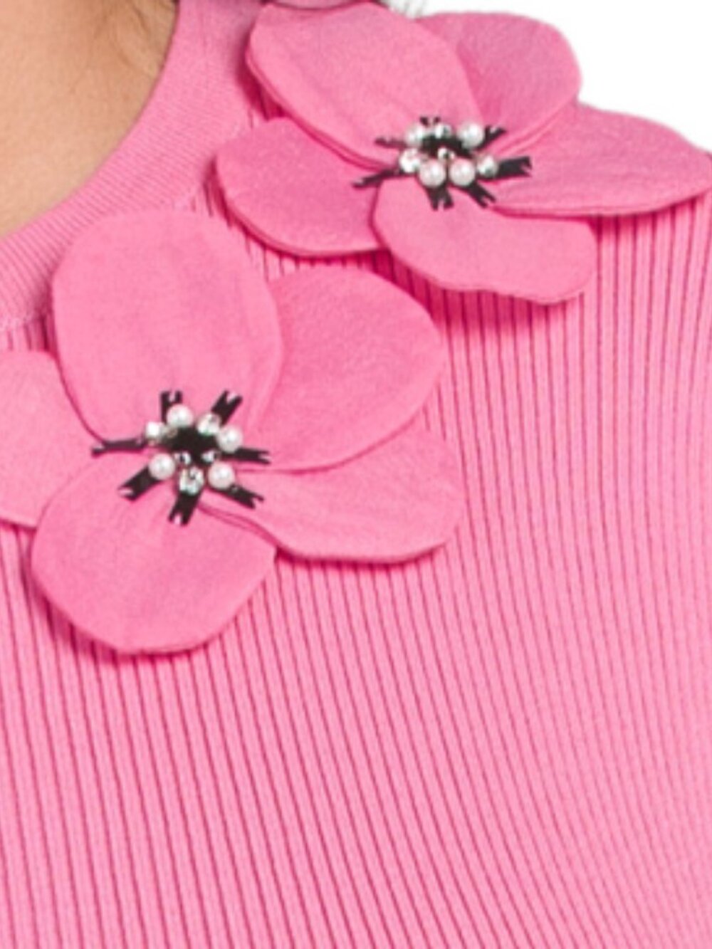 NANETTE LEPORE Plus 3d Floral Sweater - Picture 3 of 4